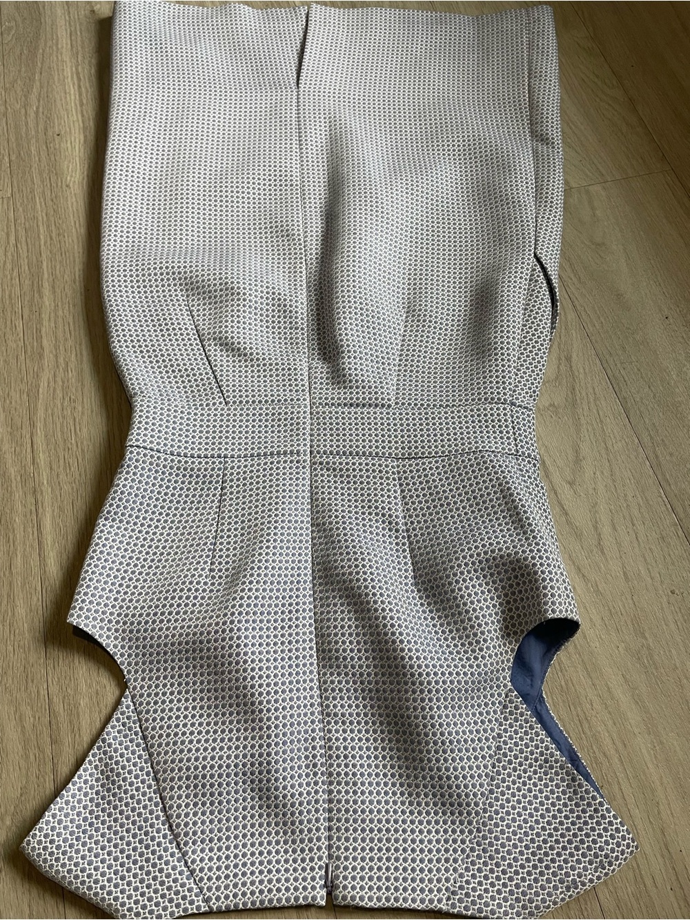 Banana Republic White and Blue Textured Midi Dress - Picture 3 of 3
